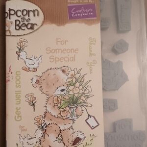 Popcorn the Bear Stamp Set - Cream